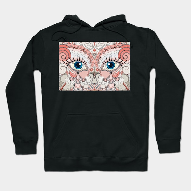 Eye Spy Pink Grey x 2 Hoodie by MGphotoart